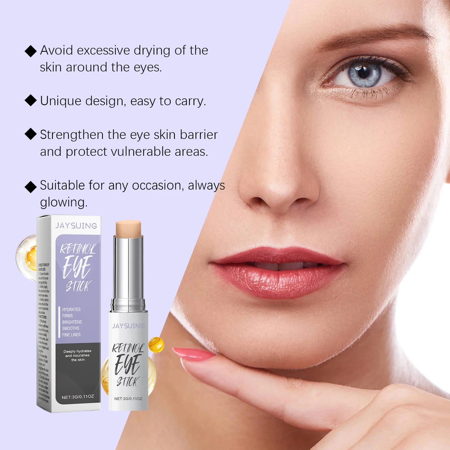 Retinol Eye Cream Stick – Dark Circles, Puffiness & Anti-Aging
