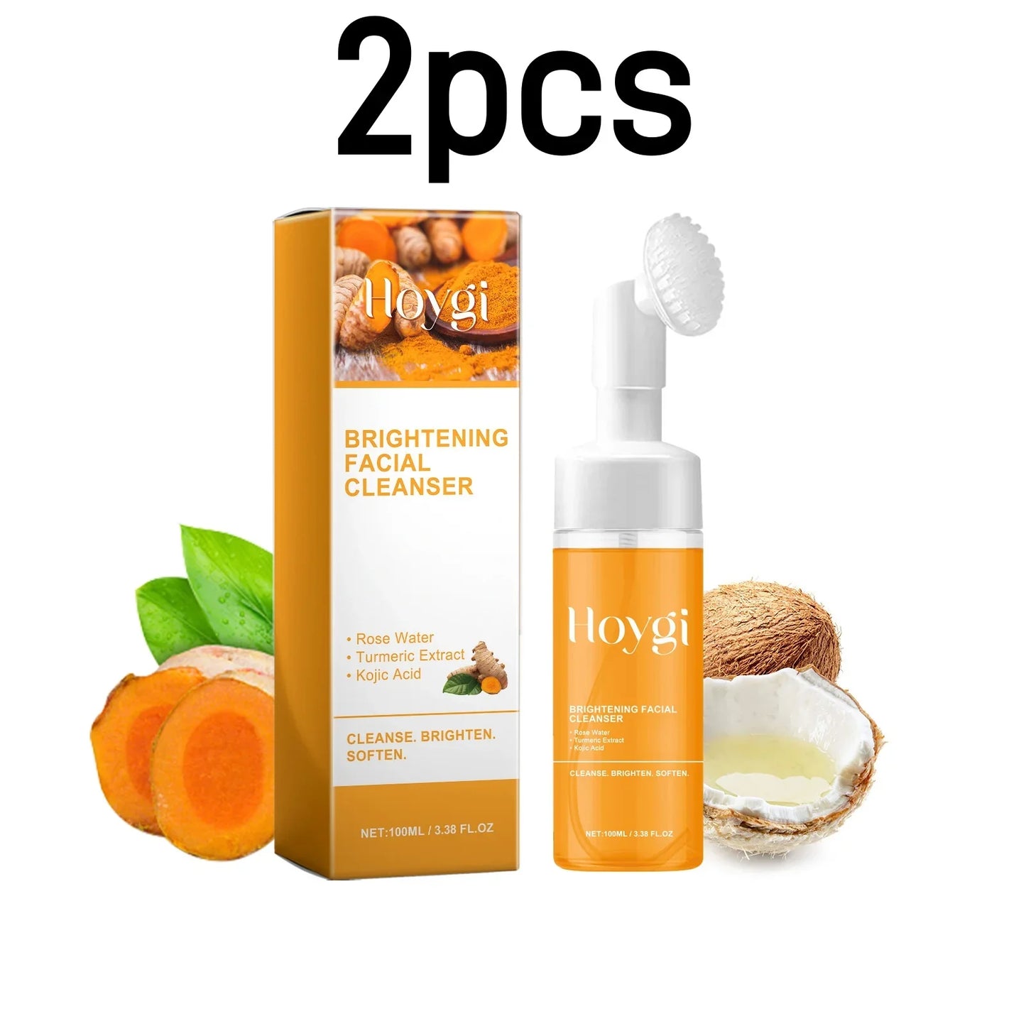Hoygi Turmeric Foaming Facial Cleanser – Brightening Oil Control