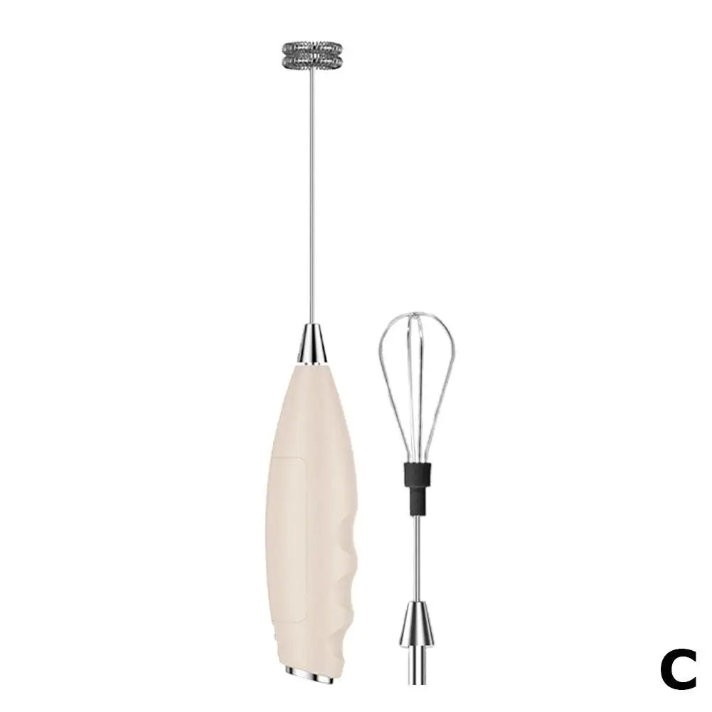 Handheld Milk Frother & Mini Whisk – Electric Foam Maker