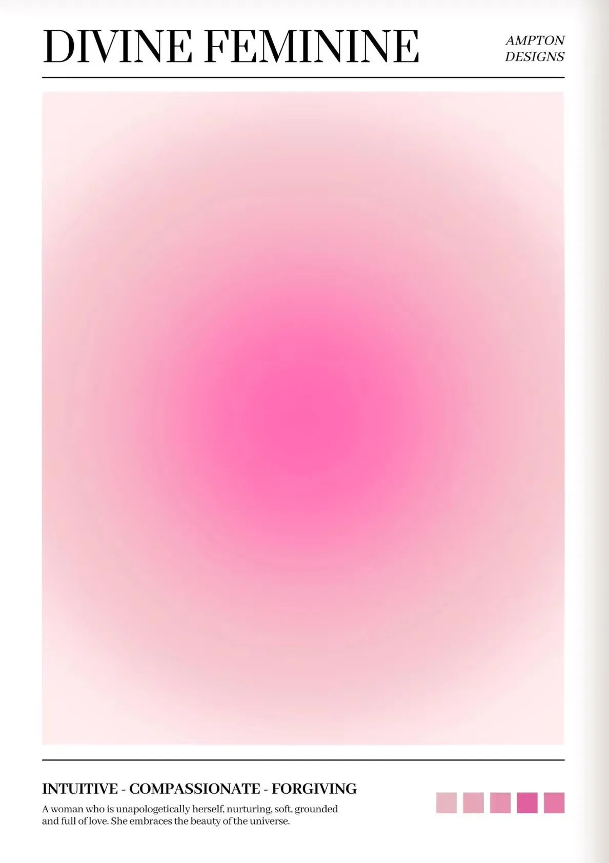 Pink Aura Butterfly Affirmation Canvas Wall Art | Bedroom Decor