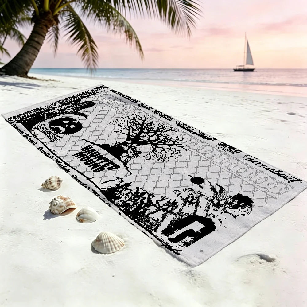 S-Sematary Haunted Mound Harold Quick-Dry Beach Towel Quick-Dry Beach Towel Peaceful Pleasures Health and Wellness
