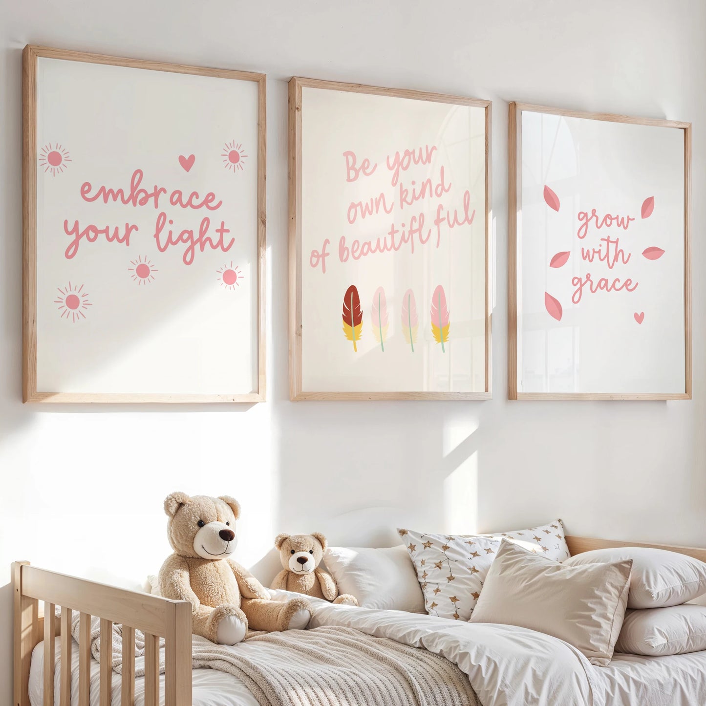 3-Piece Inspirational Canvas Wall Art | Kids & Living Room Decor