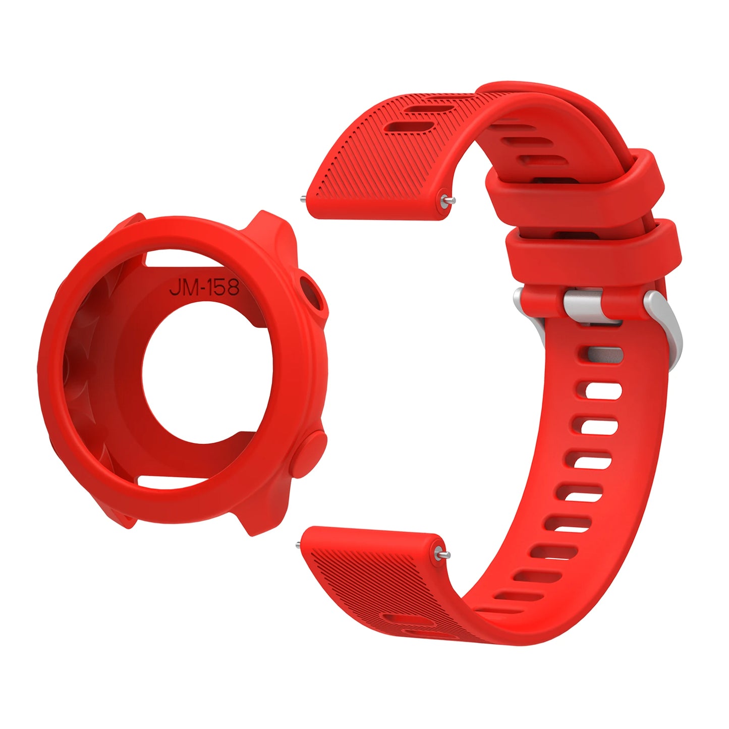 Silicone Strap For Garmin Forerunner 158 55 Replacement Watch Band + Protective Case Shell Peaceful Pleasures Health and Wellness Red Case Strap Forerunner 158 55