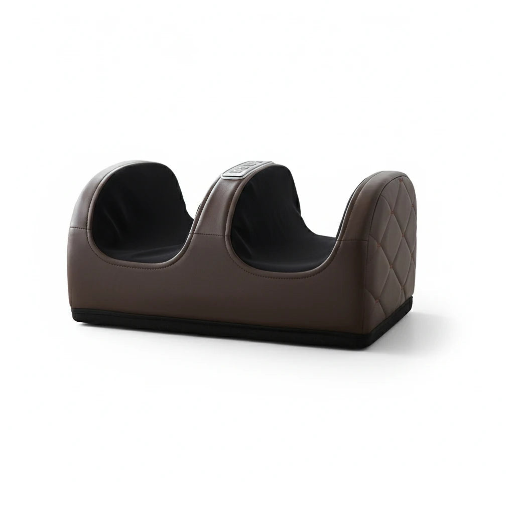 oot and Leg Massager, Foot Sole Acupoint Massage, Meridian Massage Device. Features Foot Sole Kneading and Acupressure Pushing T Peaceful Pleasures Health and Wellness Brown EU Plug 220 V