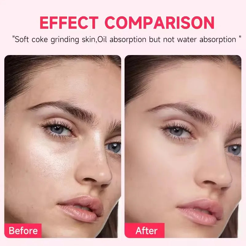 Setting Powder Oil Control Makeup Setting Brightening Skin Tone Setting Powder With Mirror Compact Portable Makeup Powder Peaceful Pleasures Health and Wellness