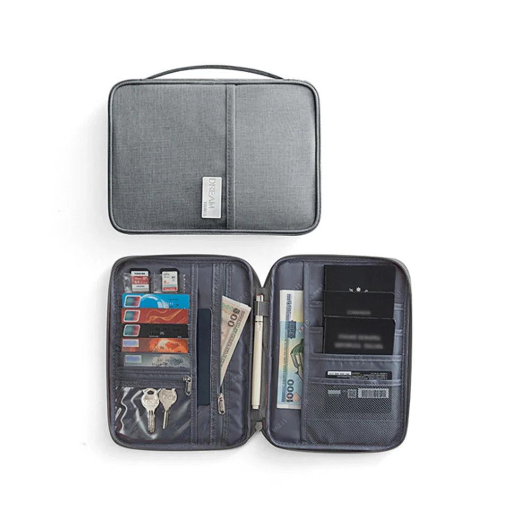 Waterproof Passport Holder & Travel Document Organizer Bag