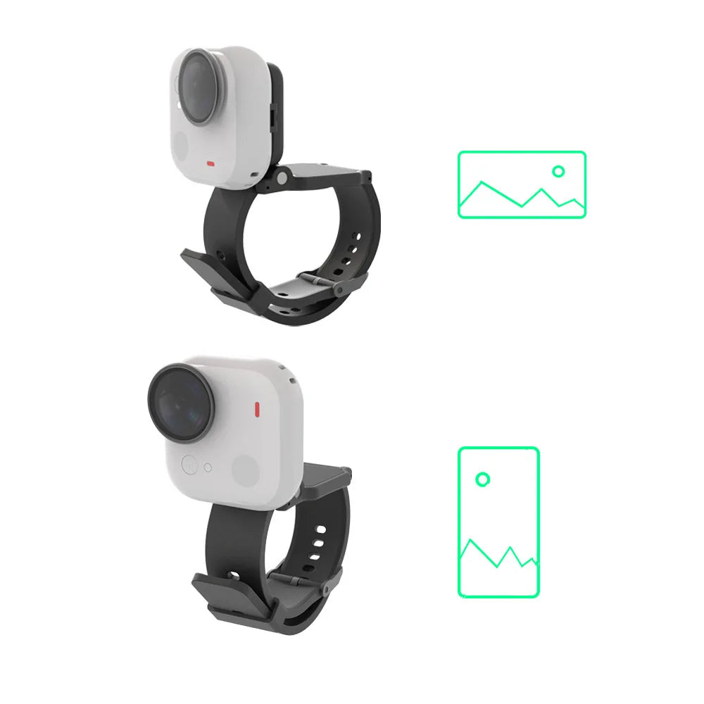 Magnetic Silicone Wrist Strap Mount For Insta360 Go Ultra Camera Supports horizontal Vertical Shooting Unlocking Multiple Angles Peaceful Pleasures Health and Wellness