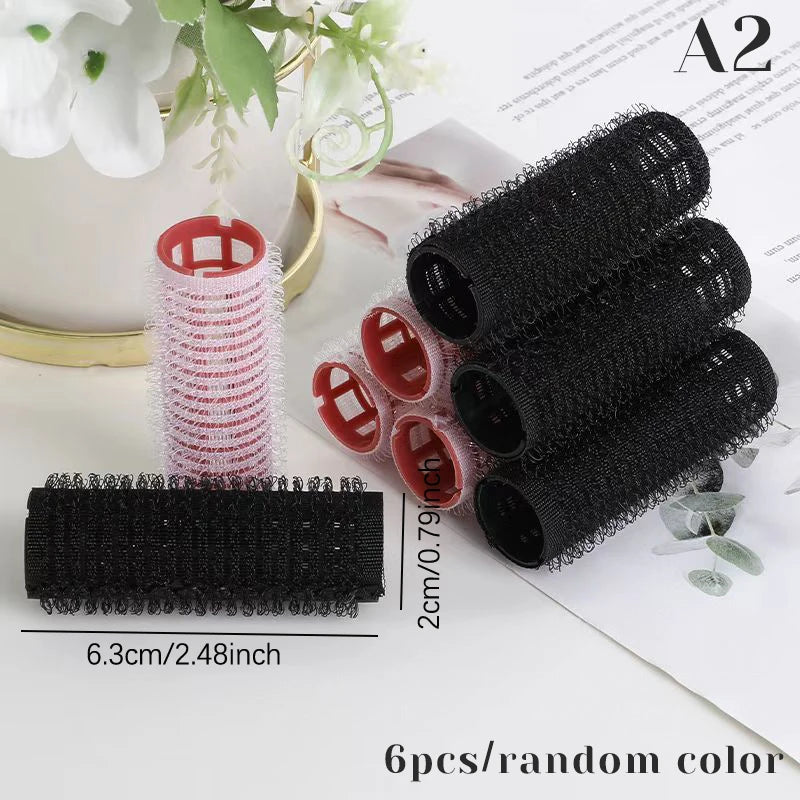 6-Piece Self Grip Heatless Hair Roller Set – Multi-Size Curlers