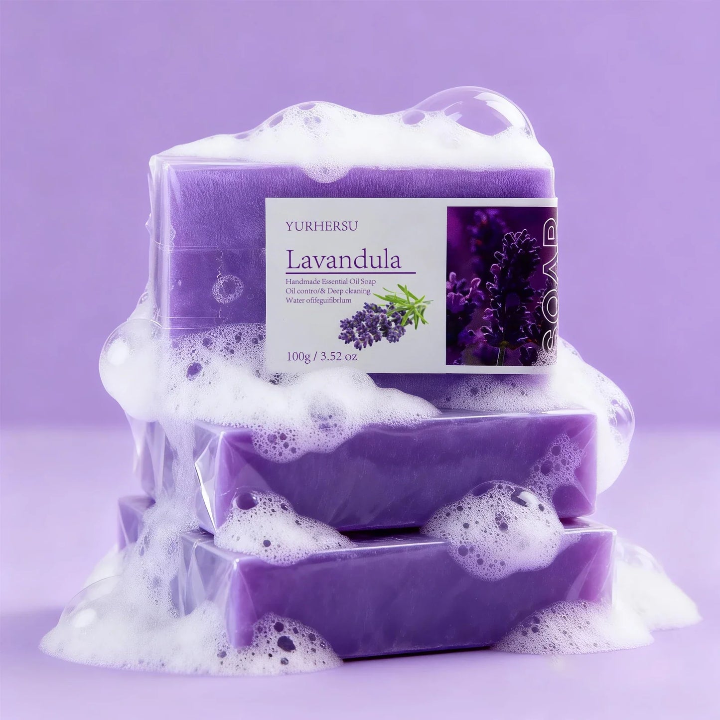 Lavender Essential Oil Handmade Cold Process Soap Bar | YURHERSU