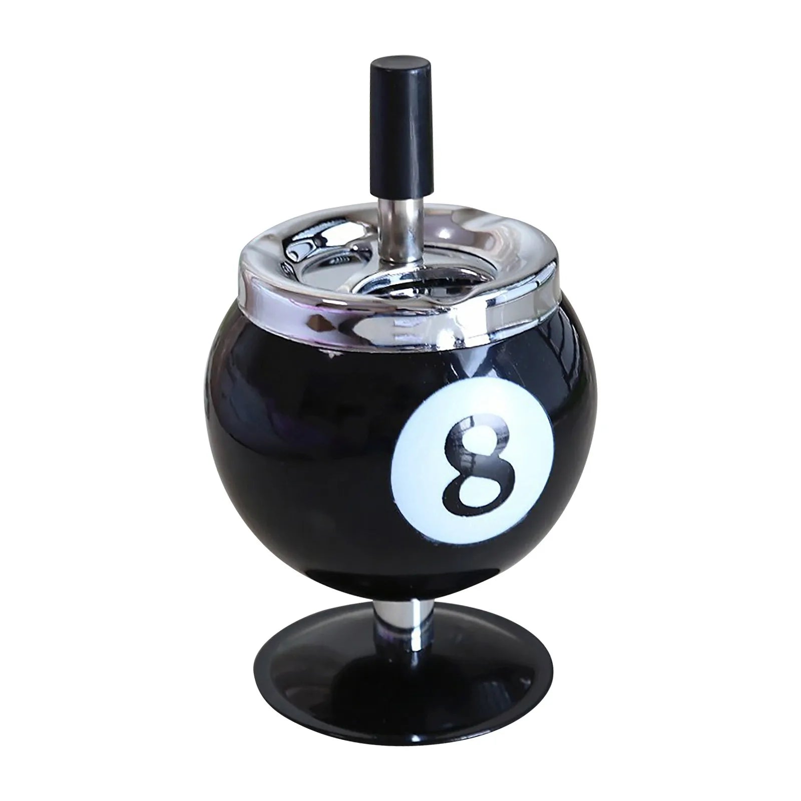 Ashtray Billiard Ashtray with Lid Windproof Automatic Extinguishing Decorative Ashtray for Home Restaurant KTV Bar Cigar Ashtray Peaceful Pleasures Health and Wellness