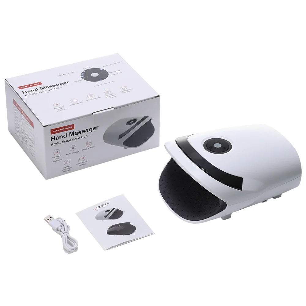Electric Airbag Hand Massager – 3 Modes, Heat & Kneading