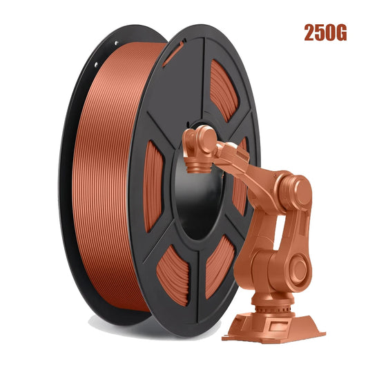 Silk PLA Filament 1.75mm Copper Metallic 250g – Clog-Free