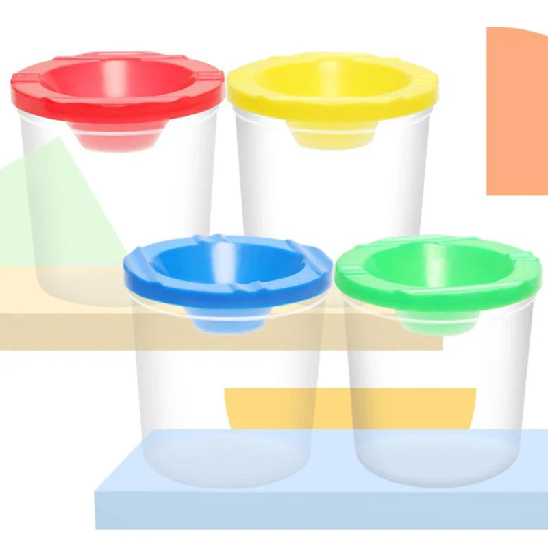 Watercolor Pen Washing Cup – Spill-Proof Plastic Brush Rinser