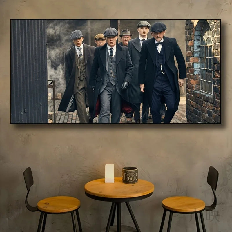 Vintage Art Deco Gangster Film Canvas Wall Art Print | Unframed Canvas Wall Art Print Peaceful Pleasures Health and Wellness