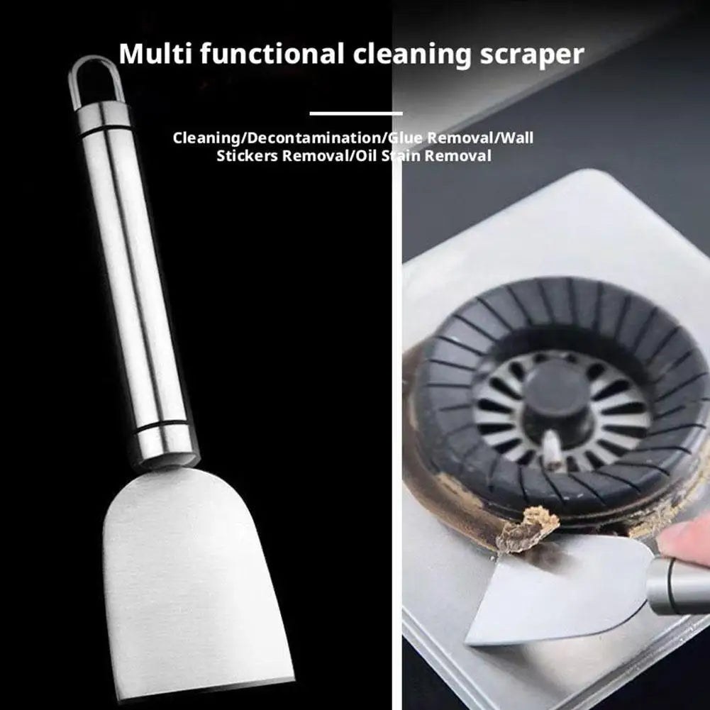 Versatile cleaning scraper Durable metal stainless steel glue remover Snow shovel for kitchen, bathroom and home use Peaceful Pleasures Health and Wellness