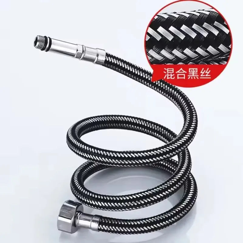 G1/2" Stainless Steel Braided Faucet Hose – 2 Pack, 60–100cm