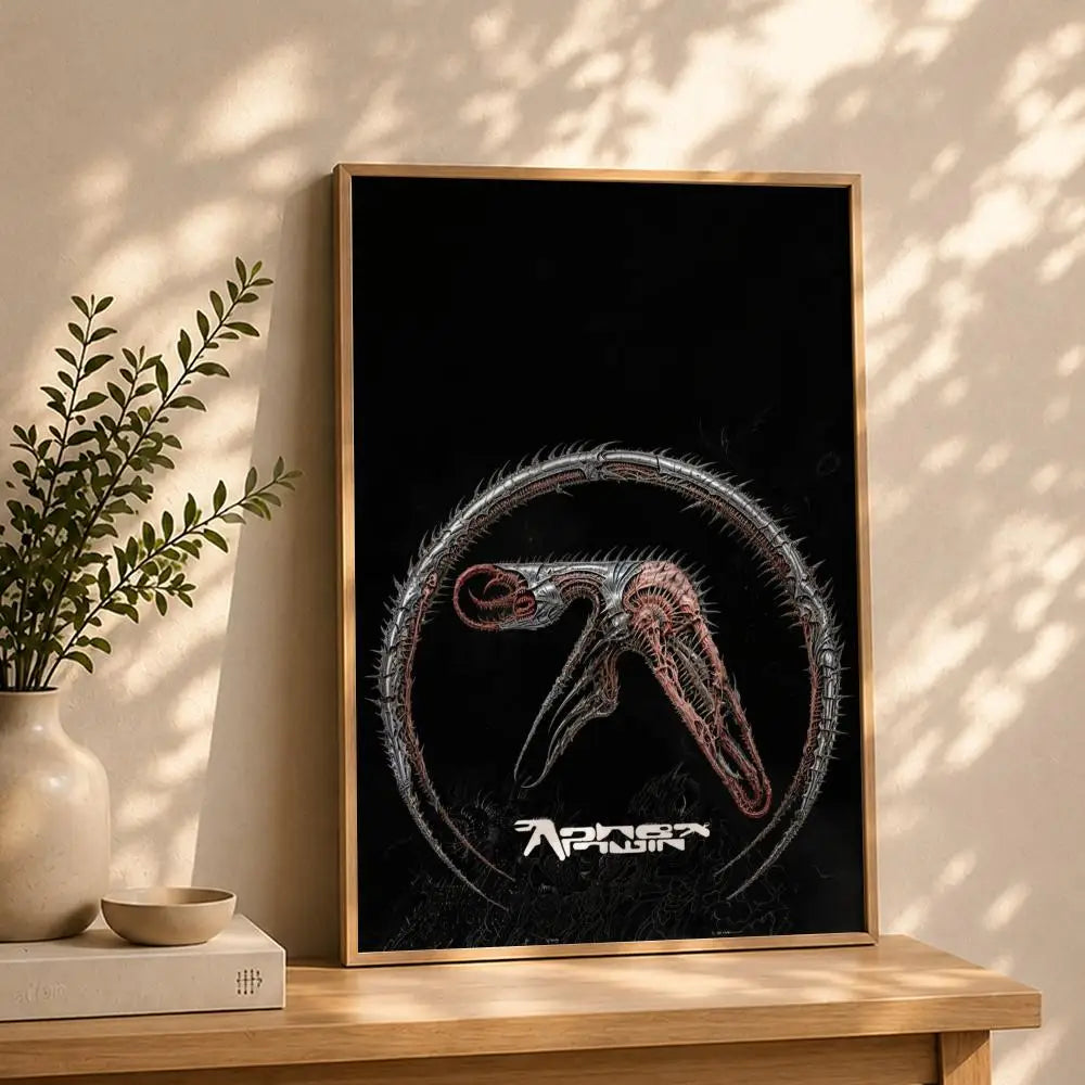 Band A-Aphex TwinS Poster HD Self Adhesive Waterproof Wall Art Ideal for Home Office Dorm Bedroom Great Gift Peaceful Pleasures Health and Wellness White1 50X70cmNoframe