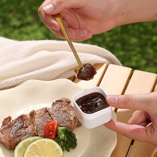 Mini Sauce Bottle Salad Dressing Container | Bento & BBQ Sauce Container Peaceful Pleasures Health and Wellness