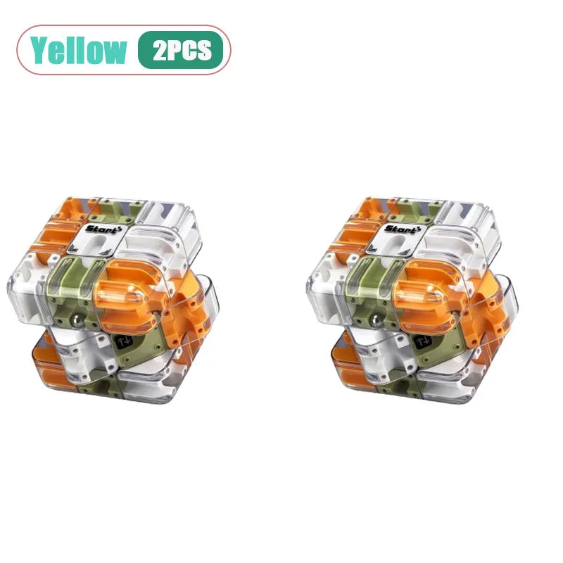 Transparent Magnetic Maze Cube | 3D Brain Teaser Fidget Puzzle