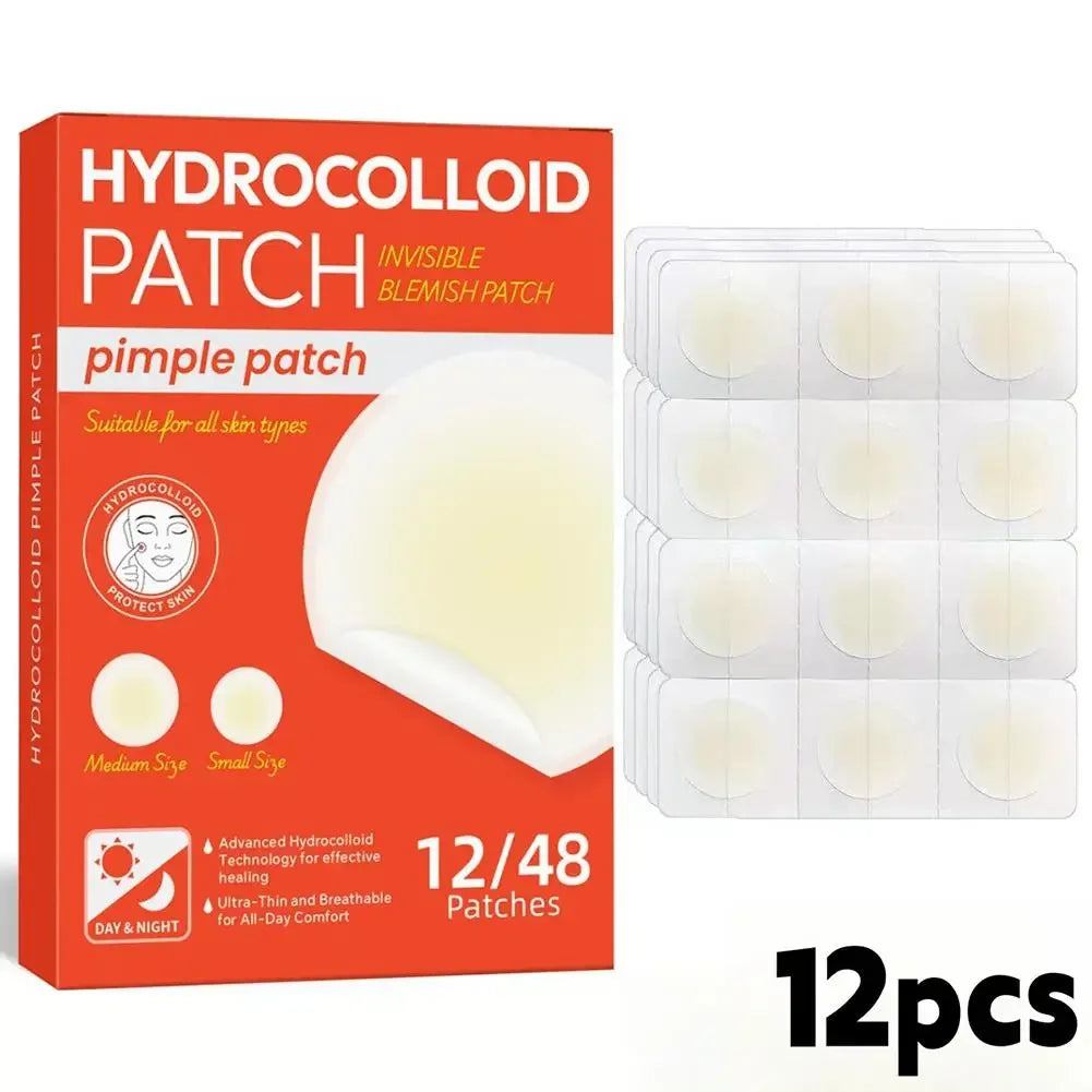 Hydrocolloid Pimple Patches – Invisible Acne Dots Peaceful Pleasures Health and Wellness red-12pcs