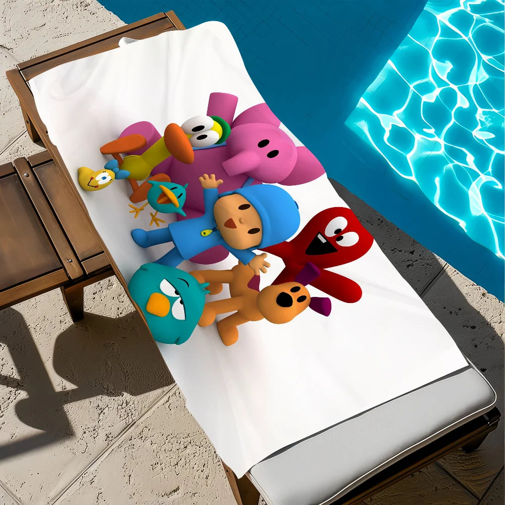 Pocoyo Cartoon Quick-Dry Beach Towel | Soft Pool & Travel Towel