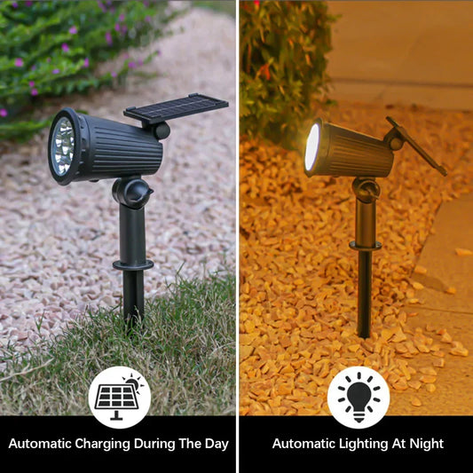 LED Solar Spotlights Outdoor Waterproof Garden Pathway Lamp Solar Garden Spotlight Peaceful Pleasures Health and Wellness
