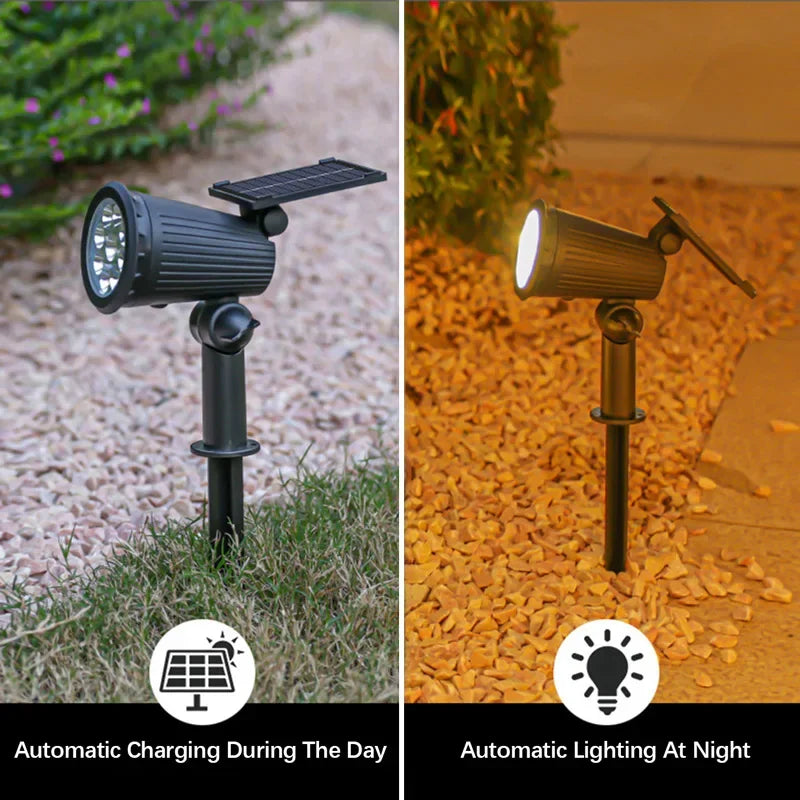 Solar LED Spotlight Outdoor Waterproof Garden Landscape Light