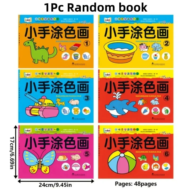 Step-by Step Painting Coloring Book Progressive Easy Hard Levels