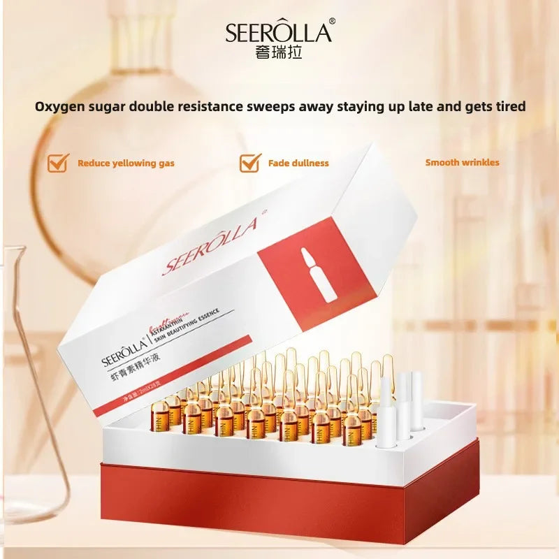 Astaxanthin Collagen Anti-Aging Face Serum Set – 28 Ampoules Peaceful Pleasures Health and Wellness