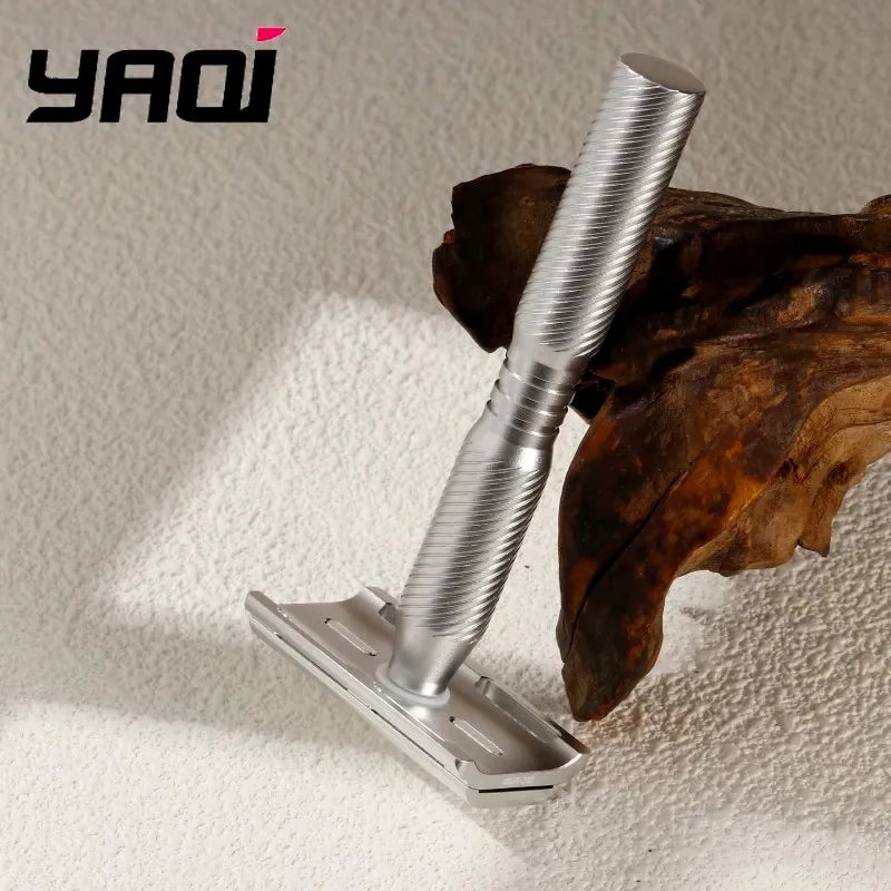 YAQI Ghost Aluminum Safety Razor – Lightweight Men's DE Razor
