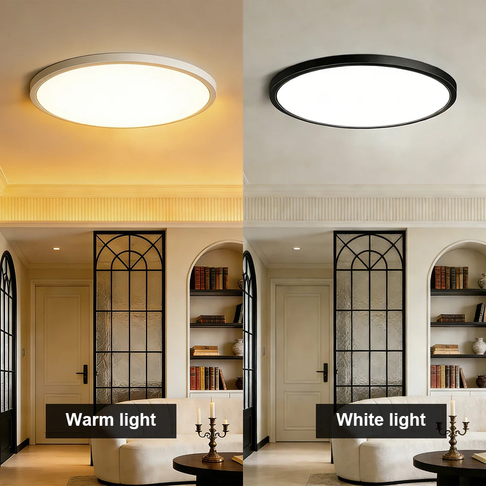 RUNTOIN Modern LED Circle Ceiling Light | Ultrathin Panel 220V