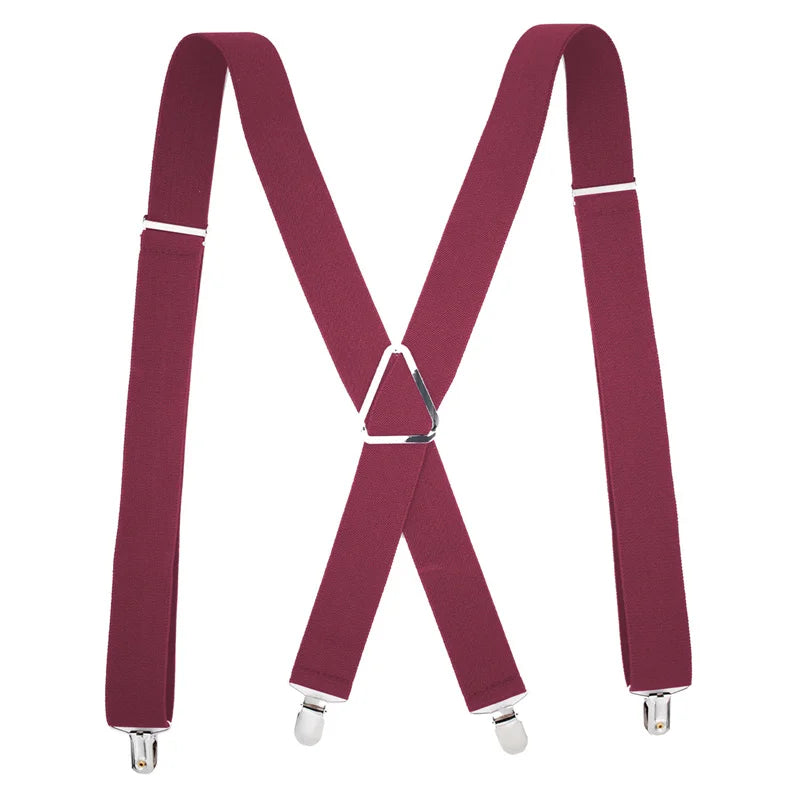 2.5*110cm Men Women Suspender Adult 4 Clips Mens Suspenders X Type Elastic Adjustable Strap Wide Braces Work Male Jockstrap Peaceful Pleasures Health and Wellness
