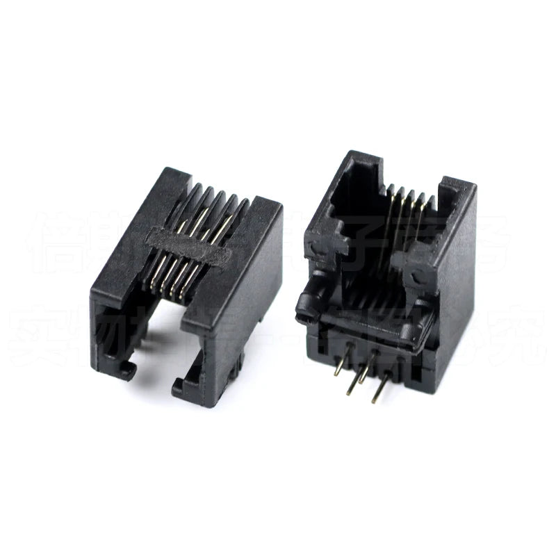 10PCS RJ11 Telephone Socket Curved Pin 95001 4P4C 6P6C 6P4C 8P8C Female Jack Pcb Connector Peaceful Pleasures Health and Wellness
