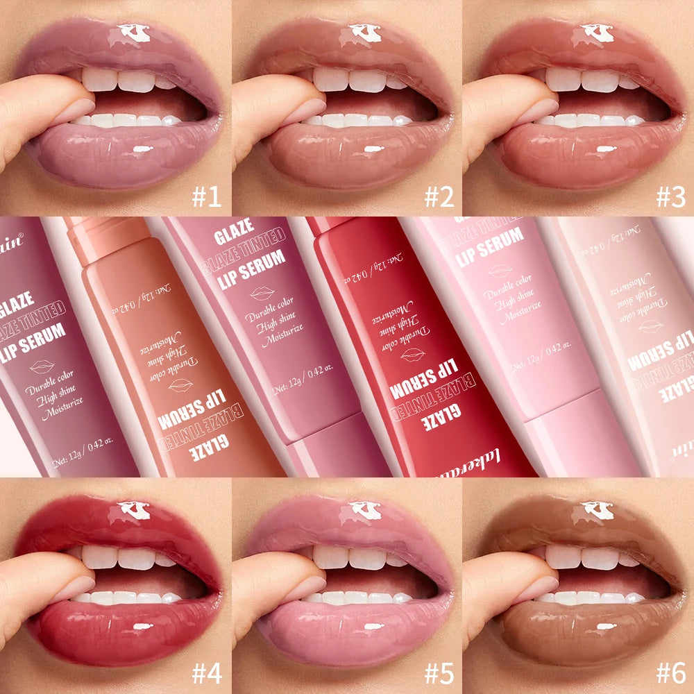 Lakerain Donut Peptide Plumping Lip Gloss 6 Colors Hydrating Non-sticky Mirror Shine Lip Balm All Skin Tone Makeup Gift Peaceful Pleasures Health and Wellness