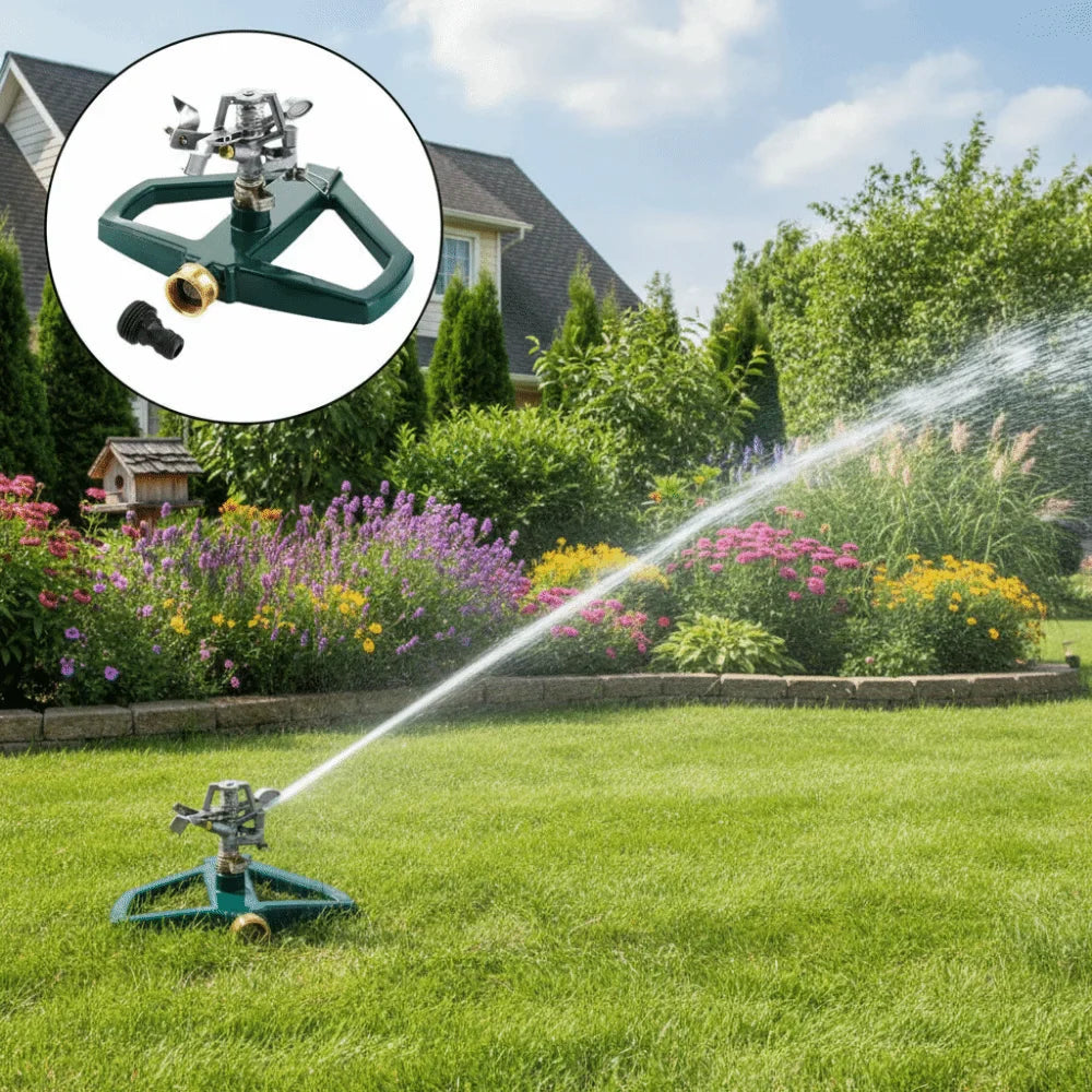360° Rotating Impact Sprinkler Head | Zinc Alloy Garden Irrigation