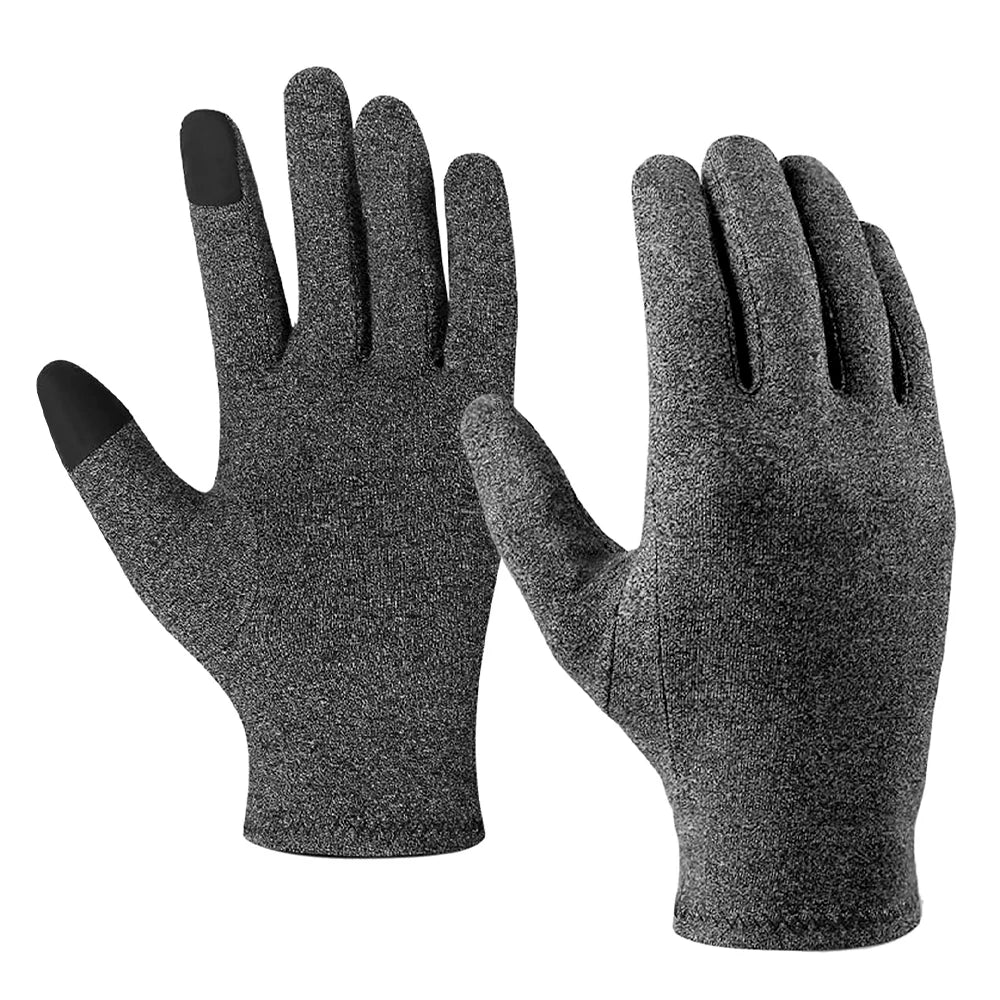 1Pair Compression Arthritis Gloves Premium Arthritic Joint Pain Relief Hand Gloves Therapy Full Fingers Sport Compression Gloves Peaceful Pleasures Health and Wellness Gray M