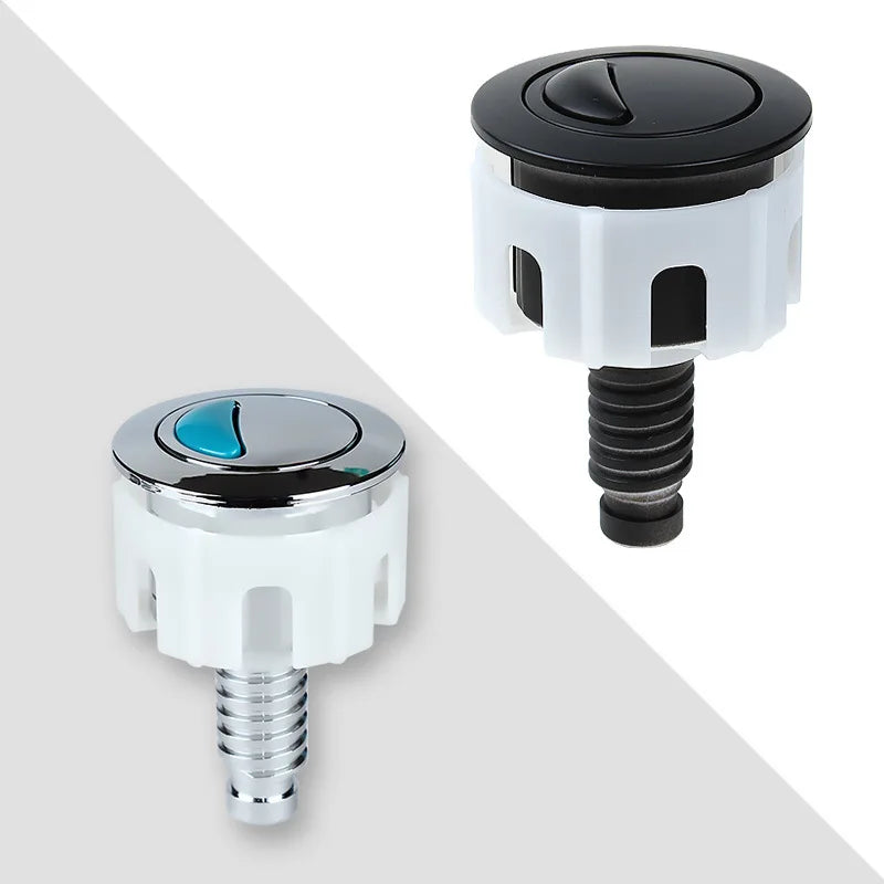 Chrome Dual Flush Toilet Push Button – Water-Saving Cistern
