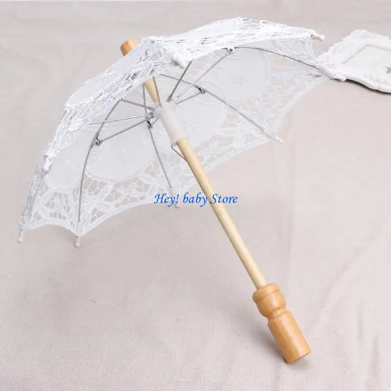 Mini White Lace Parasol Umbrella – Baby Photography Prop