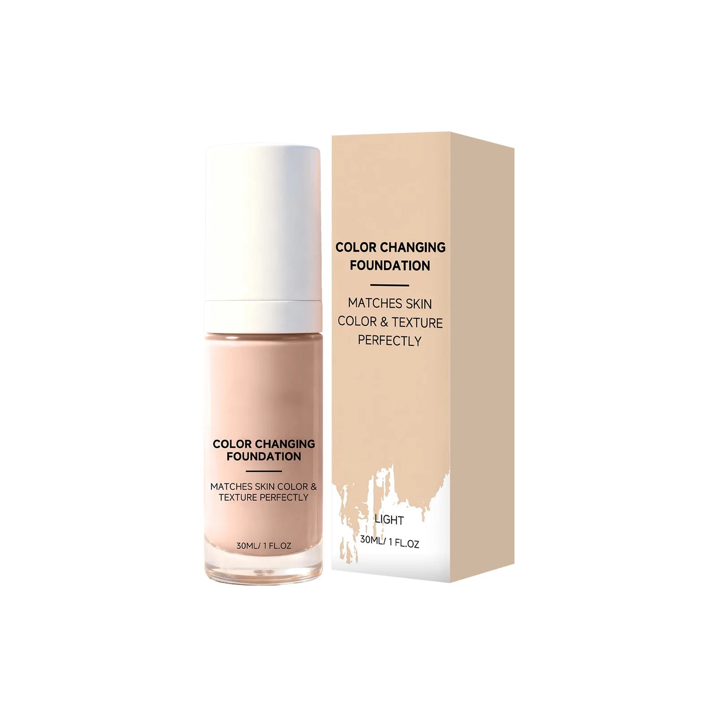 Color Changing Foundation for Mature Skin 30ml Peaceful Pleasures Health and Wellness Light