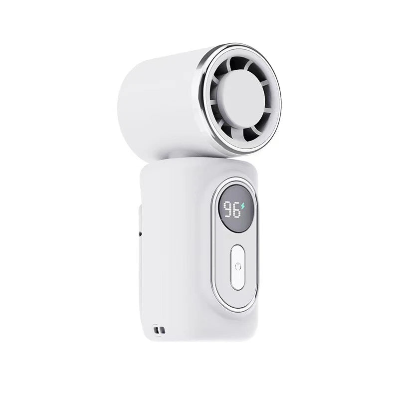 Lenovo Mini Handheld Cooling Clip Fan 100 Gear Speed Adjustment Lightweight Design Fan USB Charging For Outdoor Camping Gift Peaceful Pleasures Health and Wellness White