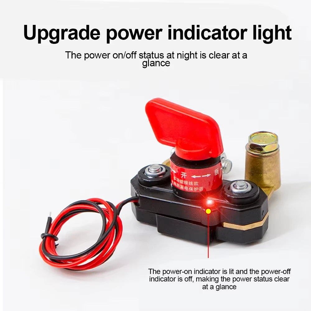 Car Battery Off Switch 12V/24V Disconnect Manual Circuit Breaker Car Power-Off Switch With Indicator Light Automatic Breaker ﻿ Peaceful Pleasures Health and Wellness
