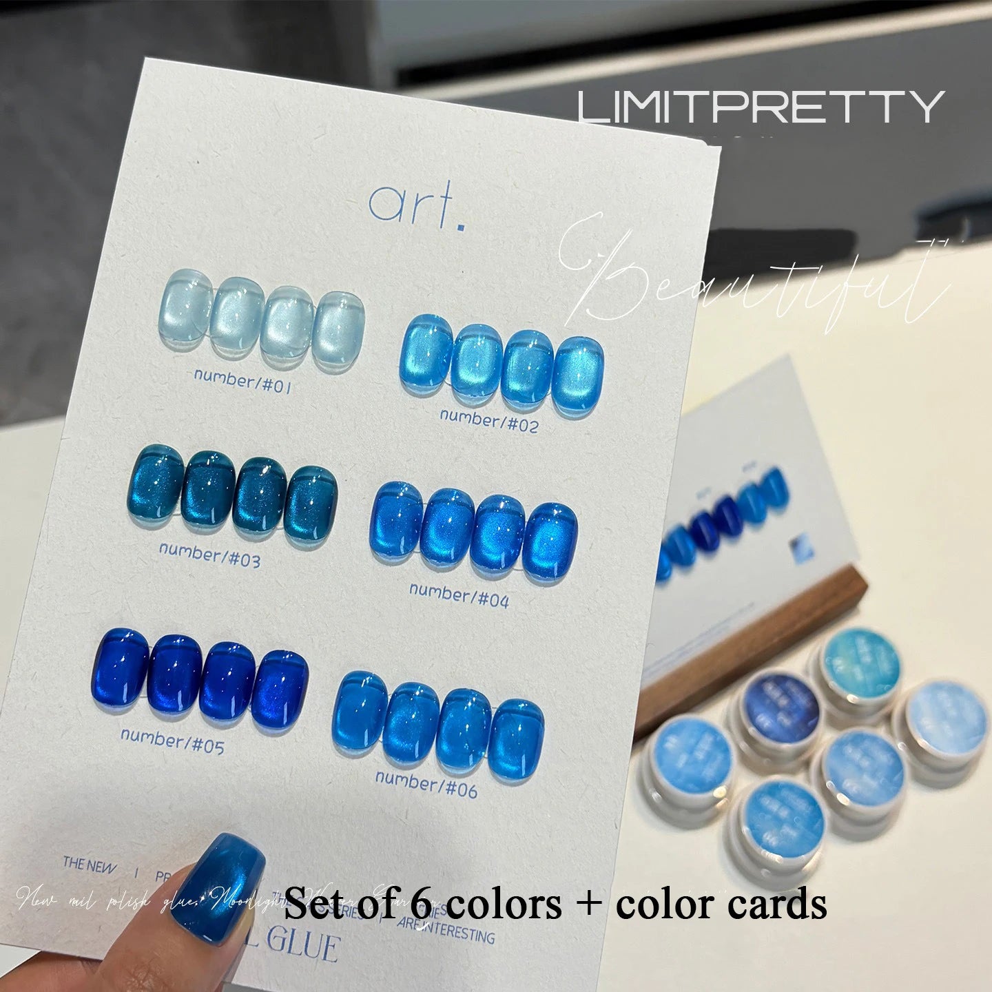 Ocean Blue Cat Eye Gel Polish | Glass Bead Magnetic UV LED