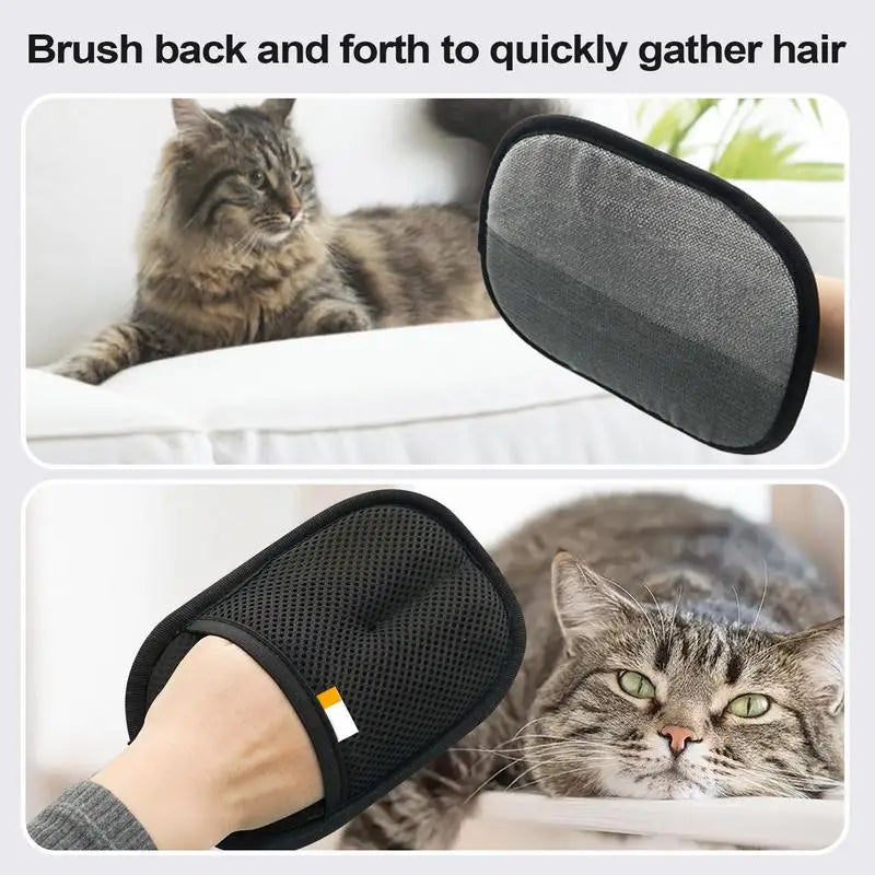 Static Removal Gloves For Pet Hair Cat Brush Glove Cats Shedding Massage Grooming Gloves Dog Brush For Scratching Cleaning Peaceful Pleasures Health and Wellness