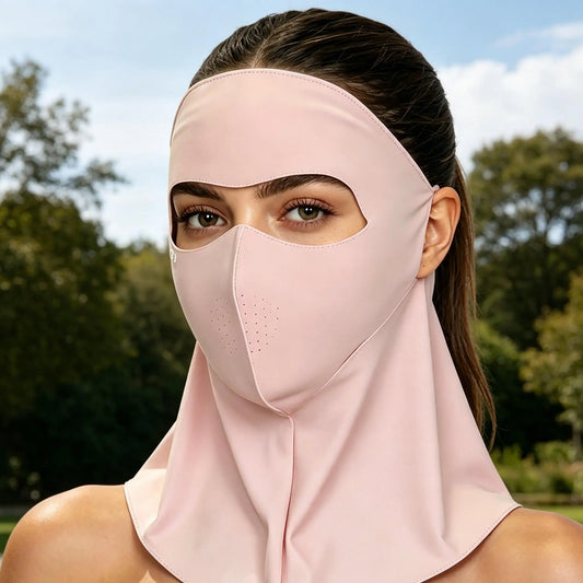 UPF 50+ Ice Silk Sun Face & Neck Mask | UV Protection Outdoor UV Sun Face Mask Oasis Select