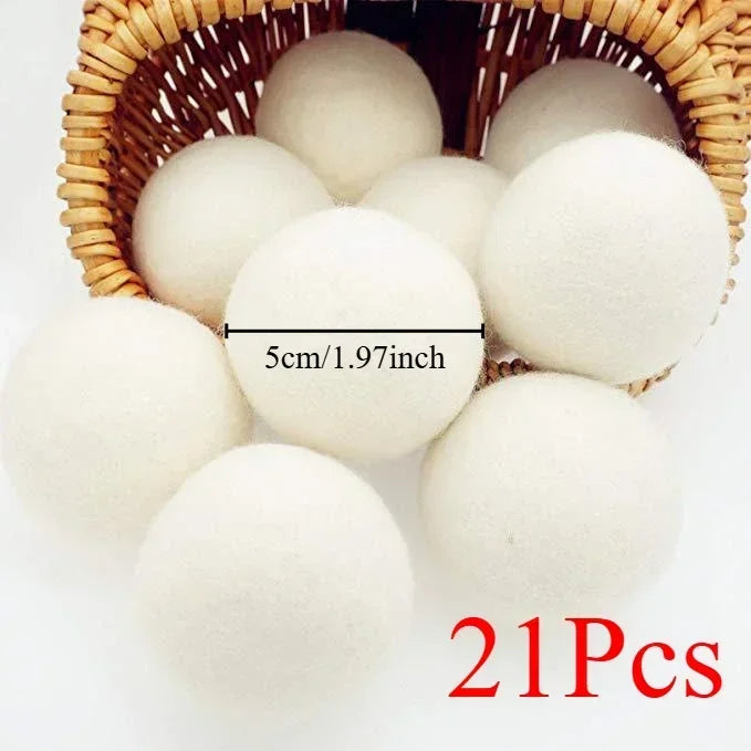 Wool Dryer Balls – Natural Reusable Fabric Softener Set