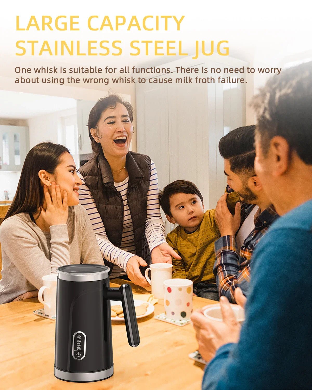 BioloMix 4-in-1 Automatic Milk Frother & Warmer 500W Milk Frother Peaceful Pleasures Health and Wellness