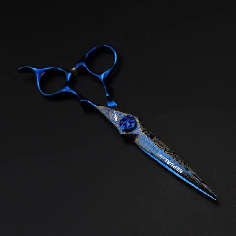 Professional 6 Inch Japan 440 Steel Hair Scissors Barber Salon Haircut Thinning Shears Peaceful Pleasures Health and Wellness