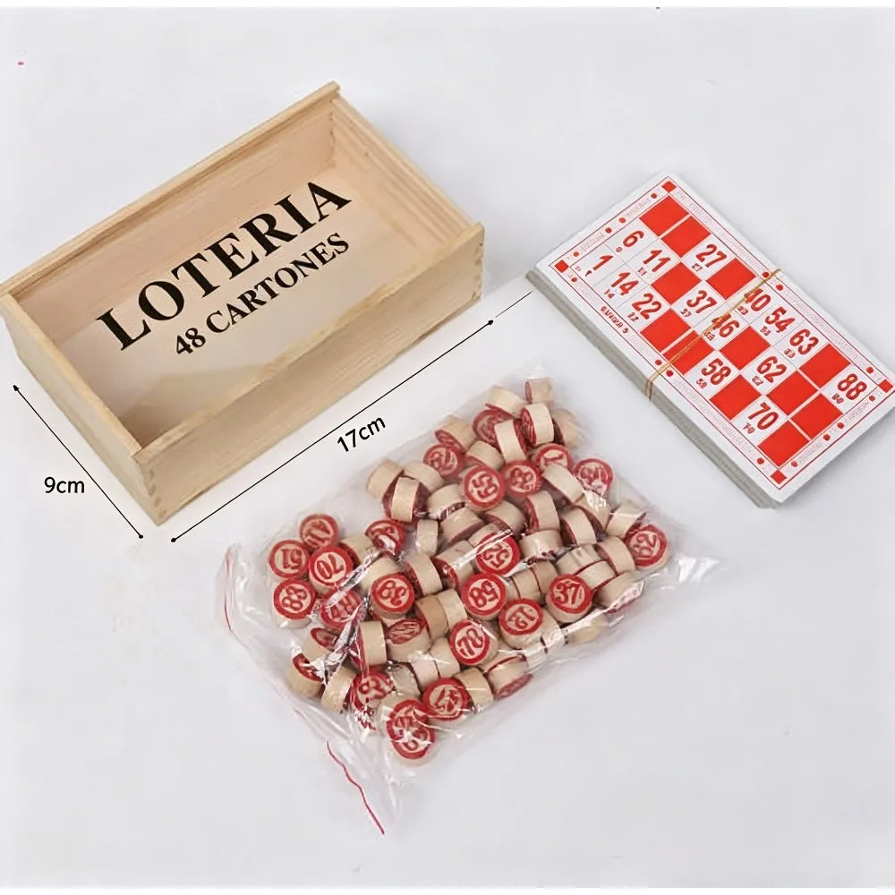 90pcs Russian Lotto Bingo Game Set, Double-Sided Numbered Tiles with Portable Box, Family Friends Party Classic Board Game Gift Peaceful Pleasures Health and Wellness