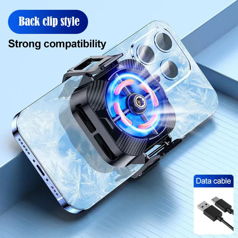 Semiconductor Mobile Phone Radiator Fan Cooler For Phone Cooling Fan Processor Cooler Phone Fan Cooler Gamer Cell Phone Peaceful Pleasures Health and Wellness Back clip style