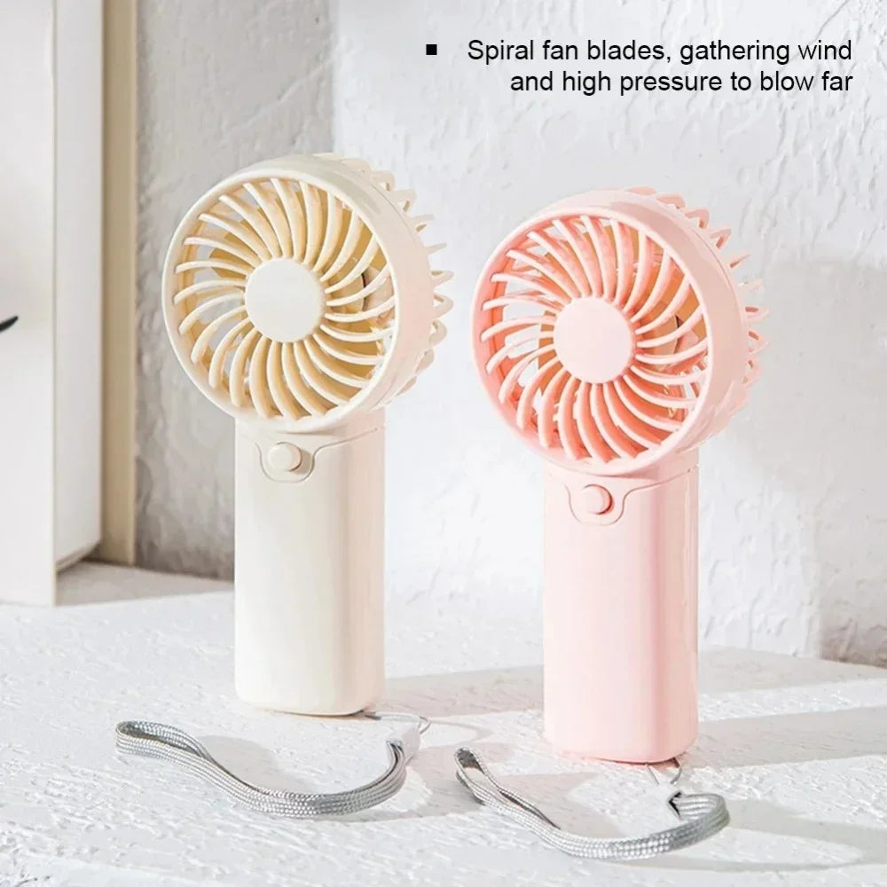 Portable Mini USB Rechargeable Handheld Fan – 3-Speed